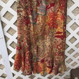 Midi Reversible Patterned Skirt